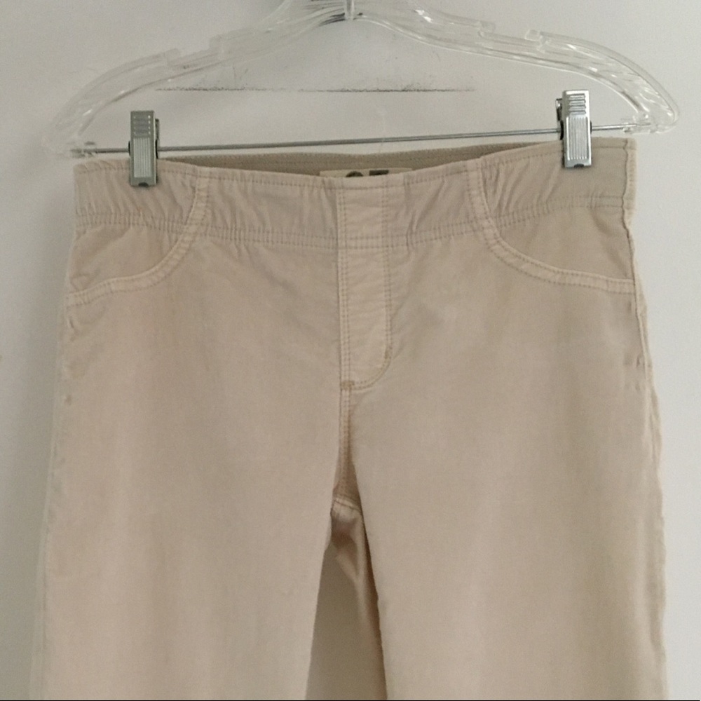 Free People Cream Flare & Wide Leg Jeans